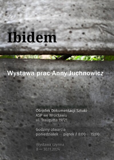 Agenda - Anna Juchnowicz, Ibidem