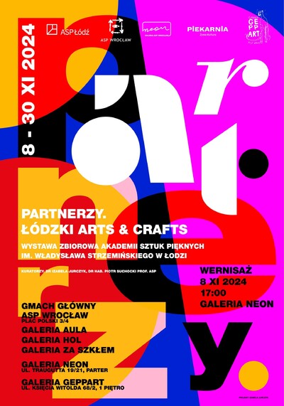 Agenda - Partnerzy. Łódzki Arts & Crafts – wystawa wykładowców i studentów Akademii Sztuk Pięknych im. W. Strzemińskiego w Łodzi